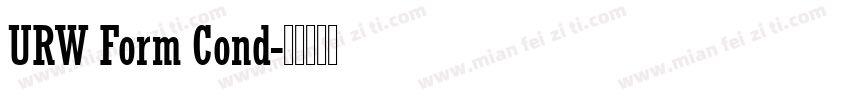 URW Form Cond字体转换